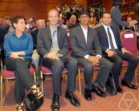 Maryam Mirzakhani, Martin Hairer, Manjul Bhargava, Artur Avila